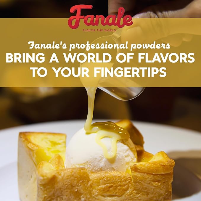 Fanale Premium Creme Brulee Bubble Tea Flavoring Powder | Perfect for Baking Smoothies Desserts and Drinks | Instant Flavoring Powder for Boba Milk Tea - 2.2 Pounds (Pack of 20).