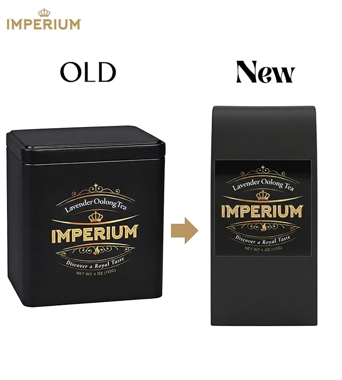 Imperium Lavender Oolong Tea Loose Leaf (4oz) Hand-Picked Premium Oolong Brews 100 Cups Naturally Calming Beverage Fragrant Floral Notes Smooth Aroma Delicate Sweetness and Long Relaxing Finish