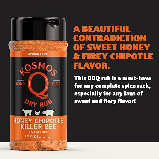 Kosmos Q Honey Chipotle Killer Bee BBQ Dry Rub &amp Product Mixer