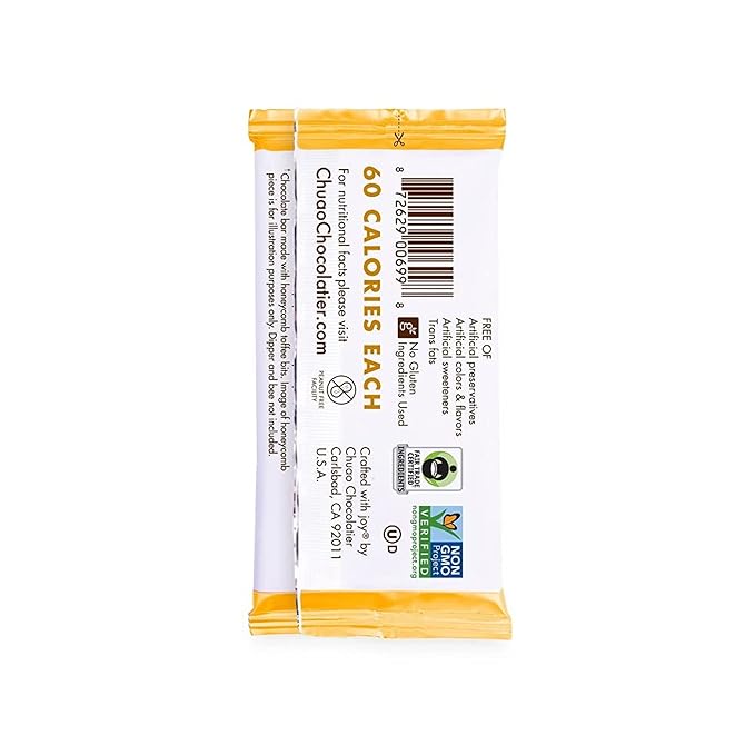 Chuao Chocolatier Totally Tangy Mango Dark Chocolate Mini Bars 100 Count Gourmet Chocolate No Preservatives