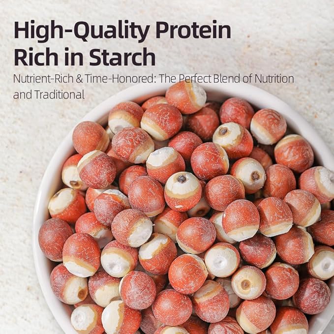 Northern Dried Gorgon Fruit in Resealable Stay | 500g / 17.6oz | PoetrySeptember Fox Nut Euryale Ferox Seeds Perfect for Soups &amp Congee Premium Small Grain Hand-Selected Sulphur-Free 中国有机芡实