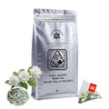 ADMIRINGAZELAND Jasmine White Tea Bags - 30 Count Fujian White Peony Leaf &amp Real Jasmine Flowers Blend with Pyramid Bags Morning &amp Afternoon Chinese Tea Gift for Women &amp Men 2.1oz