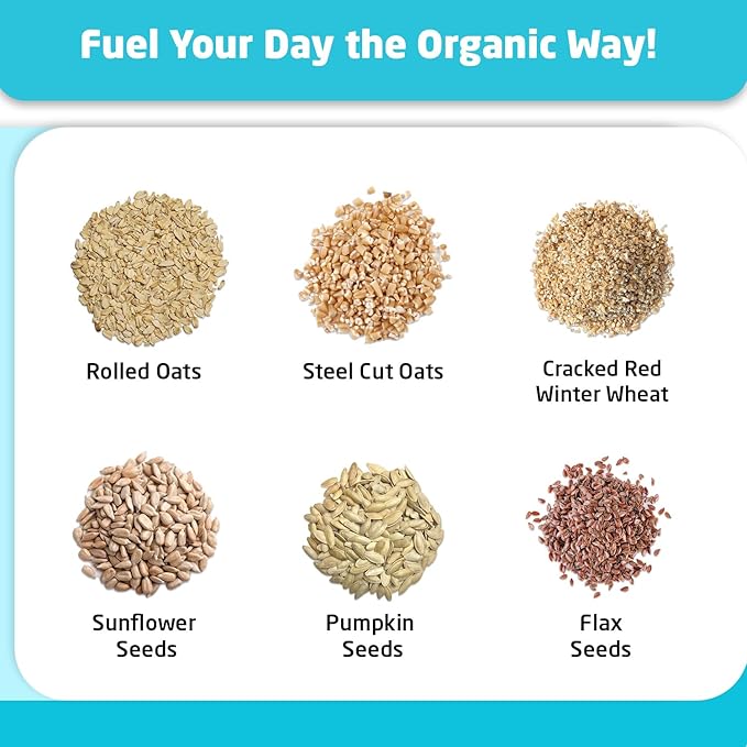 Farm to Table Foods Ultimate Organic Whole Grain &amp Oatmeal - High Fiber &amp Protein All Natural - 20 lb. Bag