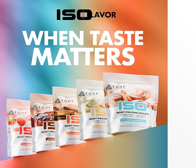 Core Nutritionals ISO Whey Protein Isolate | High-Purity Protein from Whey Isolate | Lean Muscle &amp Recovery Support | 32 Servings (Death By Chocolate)