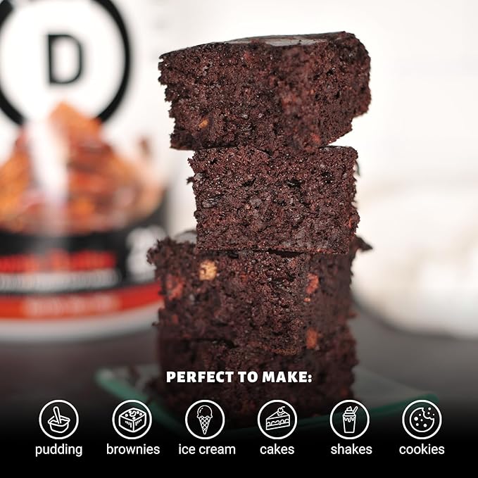 Devotion Nutrition Brownie Batter Protein Powder for Shakes Baking Brownies Desserts – 20g Whey Isolate &amp Casein Blend – No Added Sugar Low Carb Gluten-Free Keto-Friendly with MCT – 12 Packe