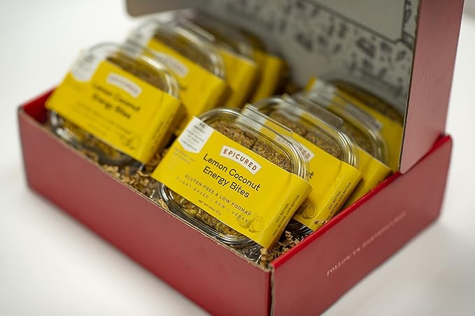 Epicured Protein Energy Bites (8 packs = 16 traditional snack bars) Lemon Coconut