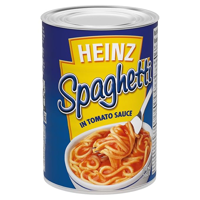 Heinz Spaghetti in Tomato Sauce with Cheese 398mL/13.5 fl. oz. (Pack of 24) {Imported from Canada}