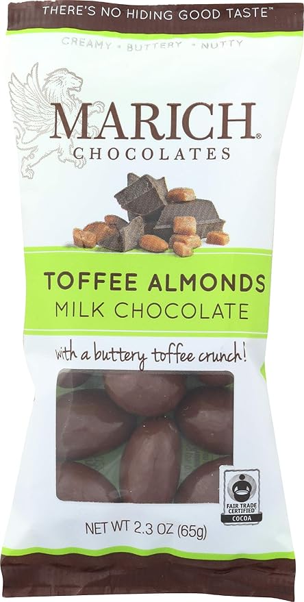Marich Chocolate Toffee Almonds 2.3-Ounce (Pack of 12)