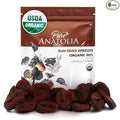 Pure Anatolia Turkish Organic Dried Apricots - Sun Dried Apricots No Sugar Added - Unsulfured Organic Fruit Snack Made from Turkish Apricot - Vegan Non-GMO Halal - 5 oz Resealable Bag 6 Pack