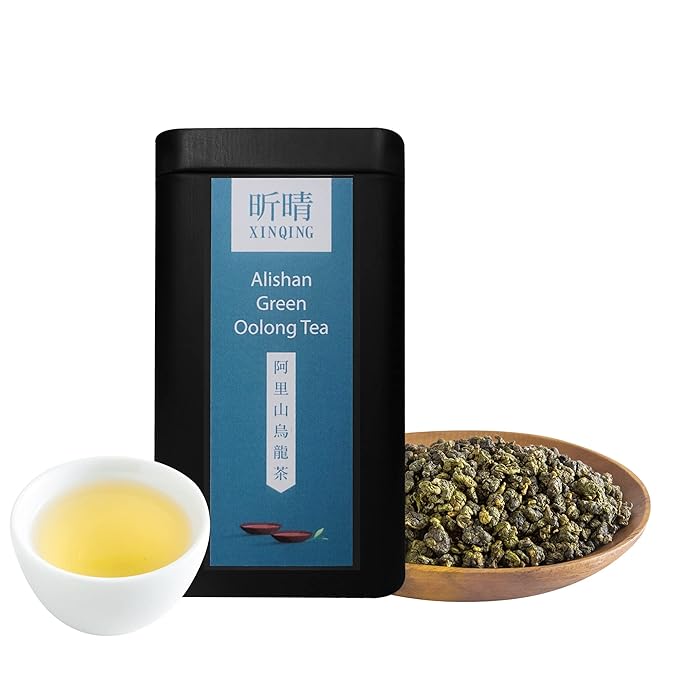 Xin Qing Taiwan Alishan Oolong Tea Alishan Tea Taiwan High Mountain Oolong Tea Taiwan Gaoshan Ulong Tea 150g/5.3oz