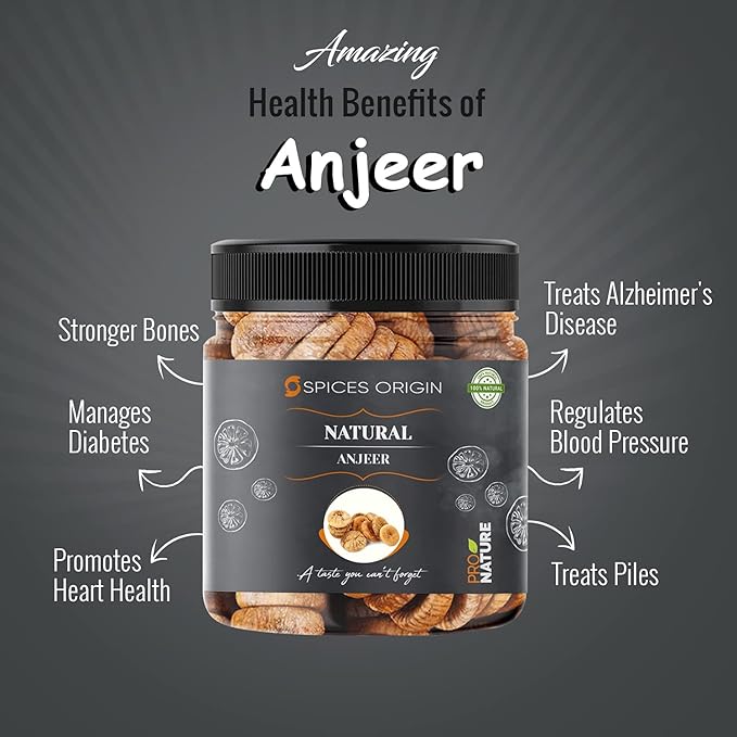 Spices Origin Premium Afghani Anjeer - 500 Grams | Dried Figs | (250 Gm * 2 Jars)_Packing May Vary