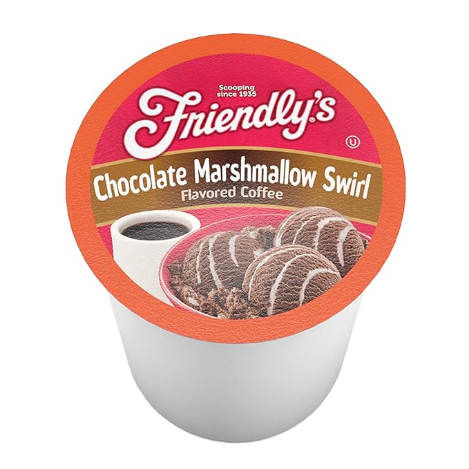 Friendly's Flavored Ice Cream Coffee Pods for Single Serve Brewers (Chocolate Marshmallow Swirl 12 Count) (Pack of 3)