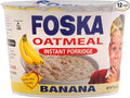 Foska Oatmeal Instant Porridge Banana 2.6 oz (Pack of 12)