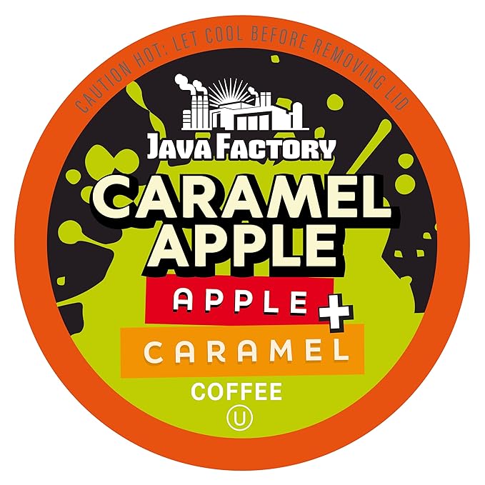 Java Factory Flavored Coffee Pods Caramel Apple Compatible with K Cup Brewers Including 2.0 40 Count