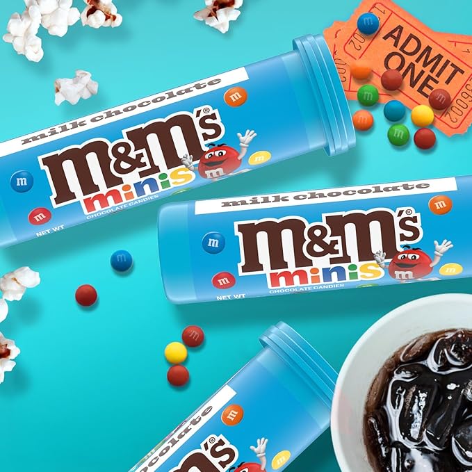 M&ampM's Minis Milk Chocolate Candy Tubes - 10 Ct Bulk Box