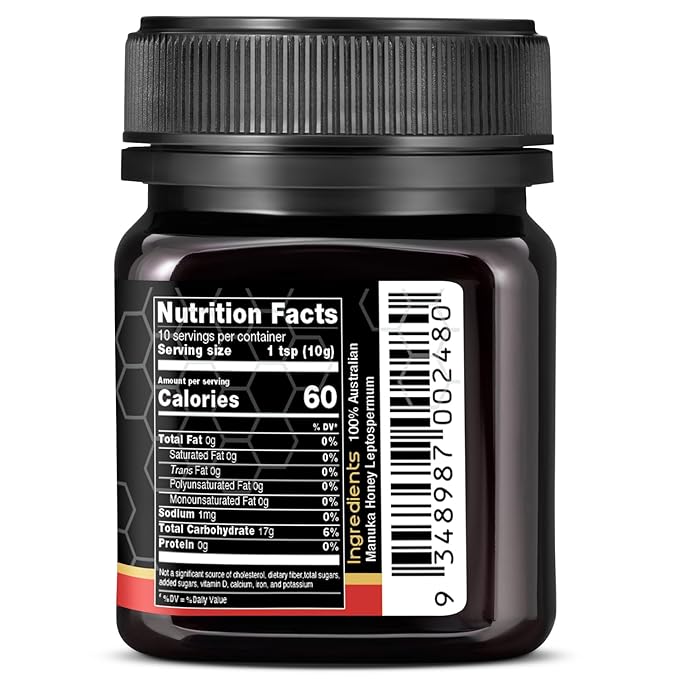 Nature’s Gold Raw Manuka Honey Certified High MGO | Authentic MGO 100% Pure Genuine Traceable Hive to Home | MGO 1250+ Flavor | 3.5 Ounce (Pack of 1) Size