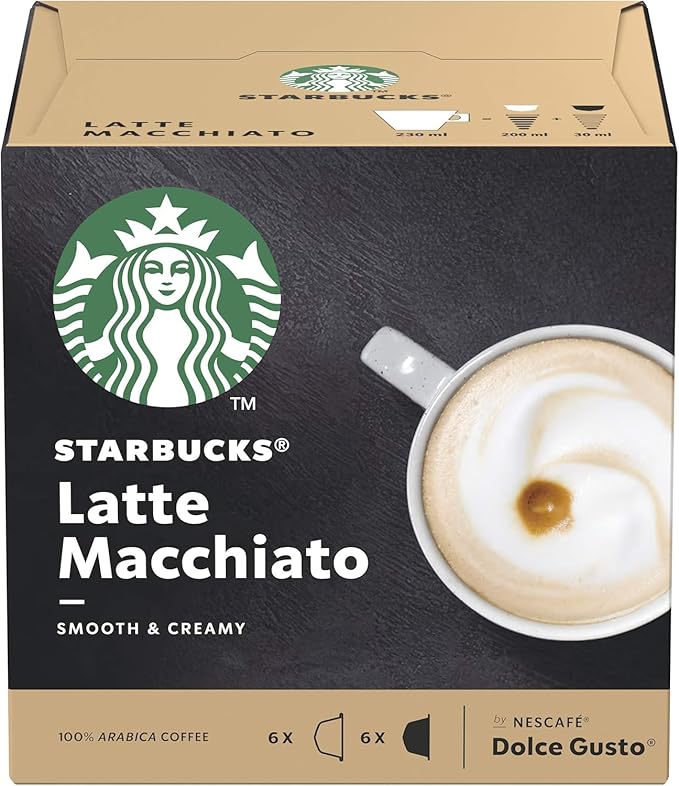Starbucks Variety Pack Coffee Pods by NESCAFÉ Dolce Gusto (Pack of 6 Total 72 Pods)