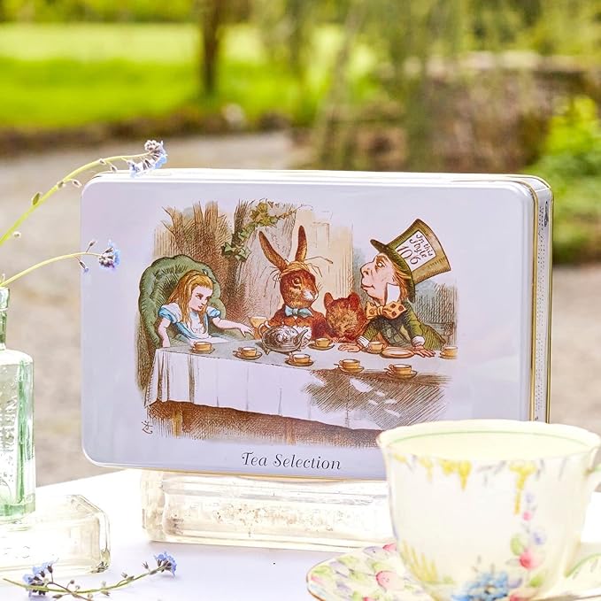Alice In Wonderland Tea Tin with 100 English Teabag Selection