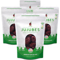 JUJUME | USDA Organic California Grown Jujubes Red Dates | Individually Sorted 3X for QA | High Grade Superfood | Healthy Dried Fruit | Certified All-Natural Non-GMO | 4-pack 6 oz bags
