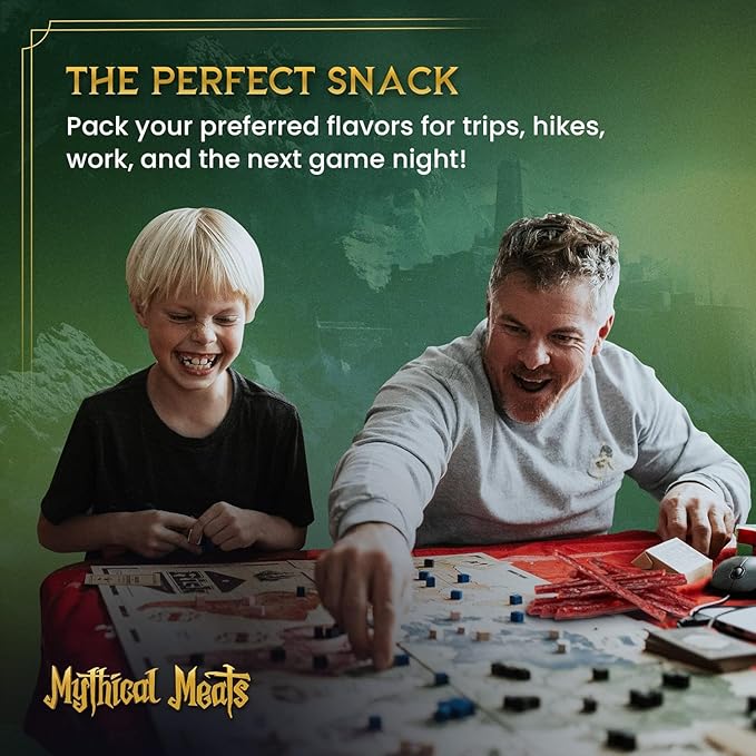Mythical Meats Humanoid Flavor Gremlin 12-Pack Snack Sticks – Barbeque Chicken and Beef – Dried &amp Dehydrated Meats Seasoned to Perfection – High Protein Snacks