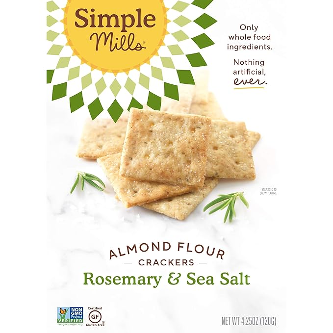 Simple Mills Almond Flour Crackers and Almond Flour Bread Mix Bundle (6 Pack)