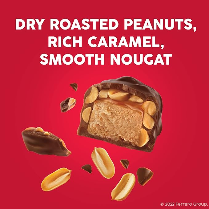 Baby Ruth Candy Bar with Chocolatey Caramel Peanuts and Nougat 2 Piece Share Pack 3.3 oz Bulk 18 Pack