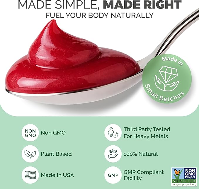 Wildcrafted Irish Sea Moss Gel | Made in USA | Rich in Vitamins &amp Minerals | Sea Moss Gel Raw | Nutritional Supplement | Mixed Berry (16 oz)