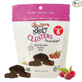 Bixby 6 Pack of Clusters Dark Chocolate Covered Quinoa and Raspberry | Kosher Non-GMO Gluten Free Bites | Resealable 4oz Bags of Quinoa Clusters On The Go Chocolate Snacks | Chocolate Raspberry Mix