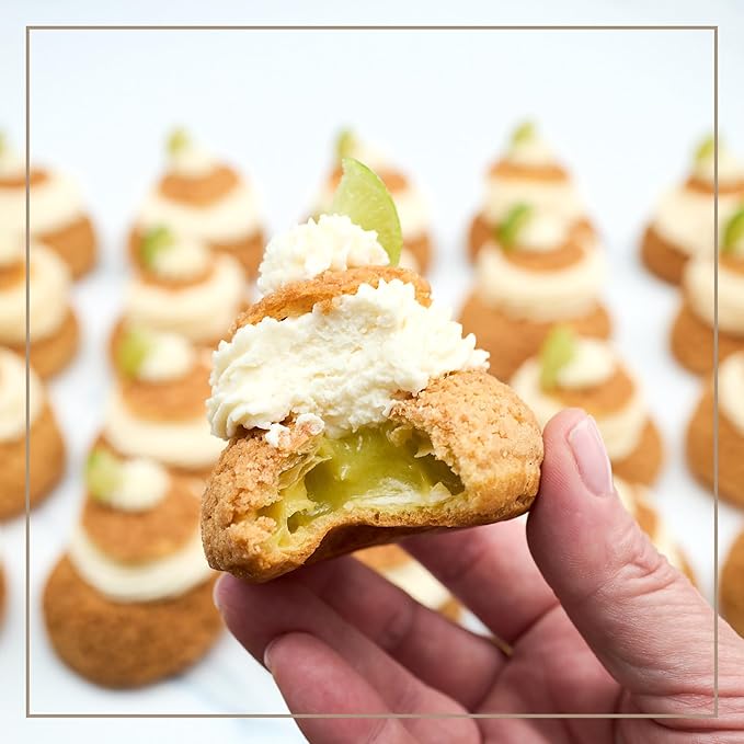 CrumbleCrate Key Lime Pie Choux au Craquelin DIY Baking Kit | Gourmet Pastry Making Set for Adults | Pre-Measured Ingredients &amp Baking Tools