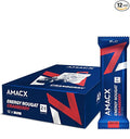 AMACX Energy Nougat Bar for Endurance Athletes – 12 x 37g – Healthy Snacks Fruit and Nut Bars – Sports Nutrition Power Bars – 2:1 Carbohydrates (32g) – Dairy- and Gluten-Free Snack Bars – Cranberry