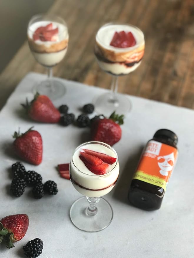 Organic Pure Date Syrup made in California (12 oz BPA-Free 2 bottles)