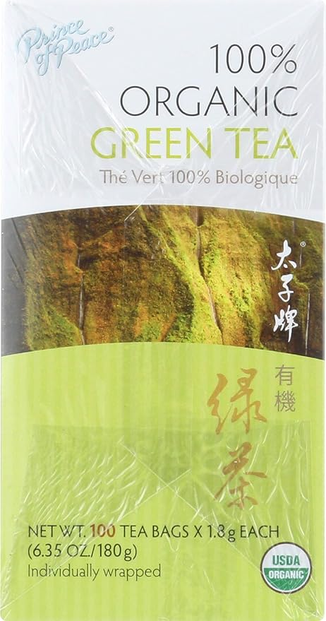 Prince of Peace Organic Green Tea 100 Tea Bags - 2 pack