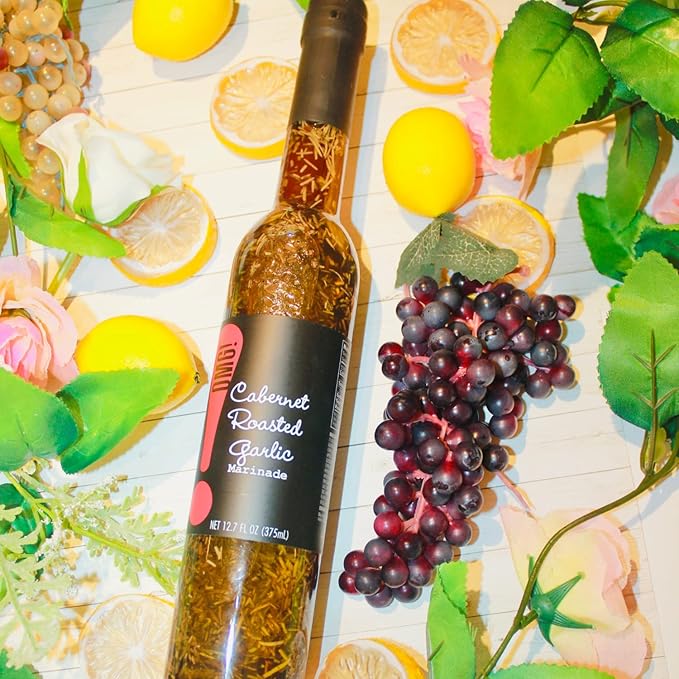 OMG!: Delicious Dipping Oil | As found in Pike Place Market | Perfect for breads veggies salads and marinades. (Cabernet Roasted Garlic Marinade 375ml/12.7oz)