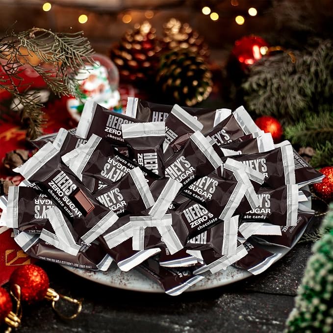 Zero Sugar Milk Chocolate Miniature Bars Candy Individually Wrapped Bulk for Melt in Your Mouth Indulgence - Free Mini Bites for On the Go 2lb