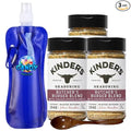 Kinder’s Premium Blend Seasoning – Three (3) 5.5 oz Bottles – All-Purpose Rub for Grilling Cooking &amp Roasting – No MSG Gluten-Free Non-GMO – Includes Collapsible Bottle &amp Wooden Spoon (Tota