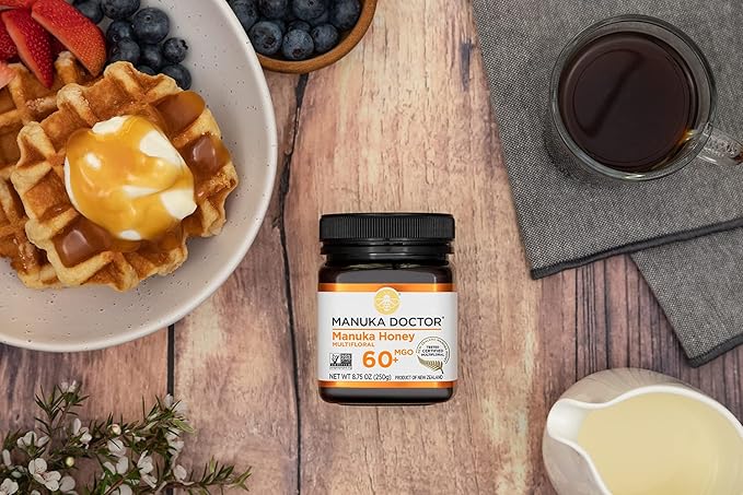 Manuka Doctor - MGO 60+ Manuka Honey Multifloral 100% Pure New Zealand Honey. Certified. Guaranteed. Raw. Non-GMO (8.75oz)