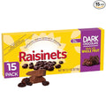 Raisinets Dark Chocolate Covered Raisins Gluten-free California Movie Theater Candy Box 3.1 oz Bulk 15 Pack