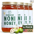 Healing Noni - Hawaiian Honey - All-Natural - 4-Pack Glass Jar 48oz
