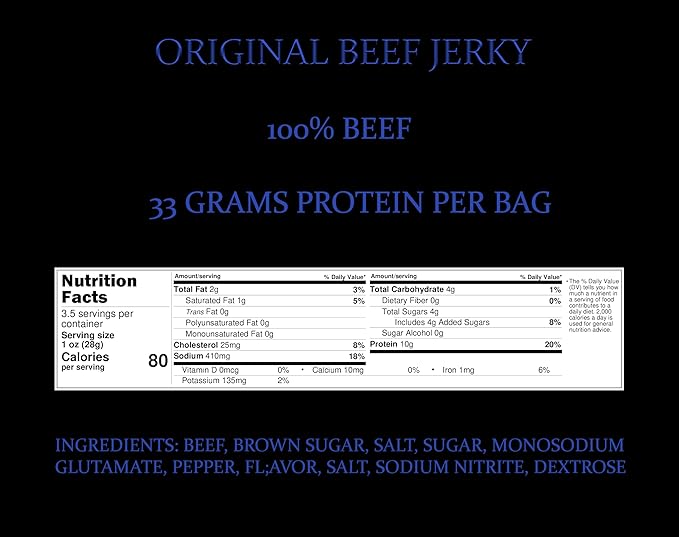 Ranch House Beef Jerky Sampler Pack Original Peppered &amp Teriyaki Jerky - Whole-Muscle Montana Meat Strips 9.9 Oz Total (3.3oz ea)