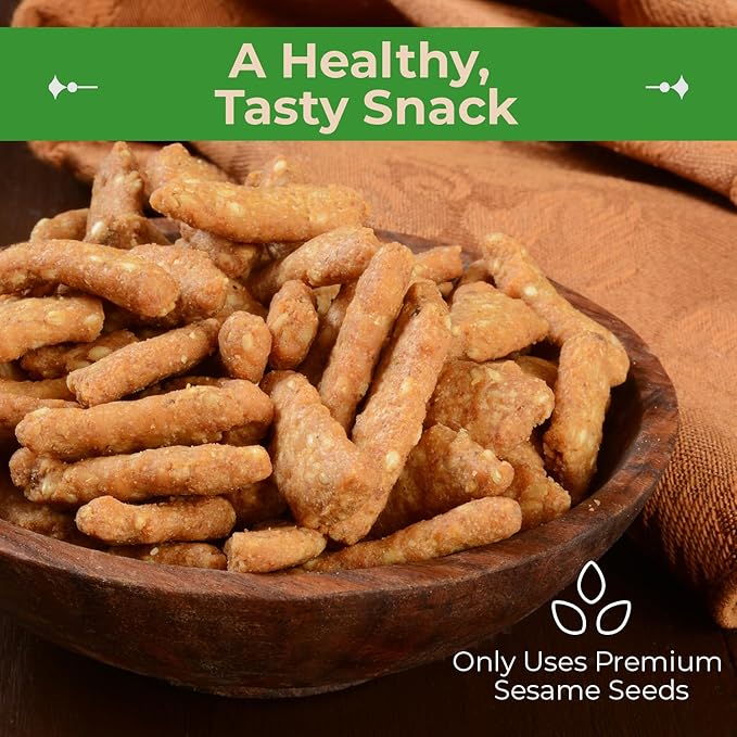 Sincerely Nuts Gourmet Salted Sesame Sticks Snacks 5lb - Kosher Certified - Crunchy Toasted Sesame Seed Crackers for Trail Mix &amp Soup