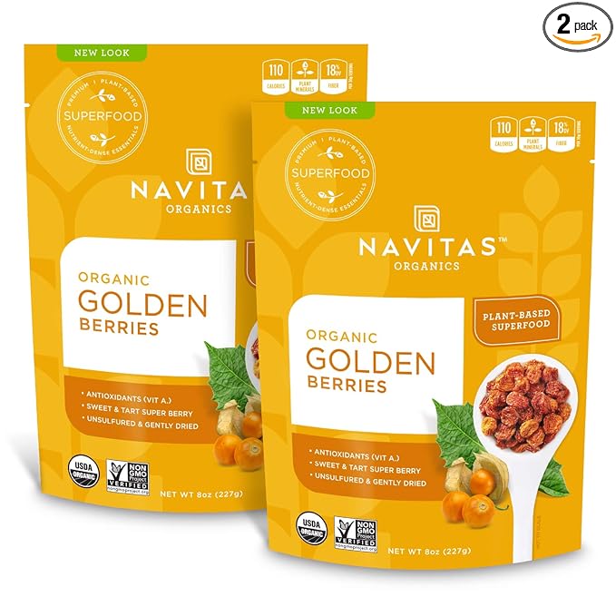 Navitas Organics Goldenberries Original 8 oz. Bags (Pack of 2)