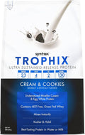 Syntrax Nutrition Trophix Ultra Sustained-Release Protein Powder Blend Real Cookie Pieces Cream &amp Cookies 2 lbs
