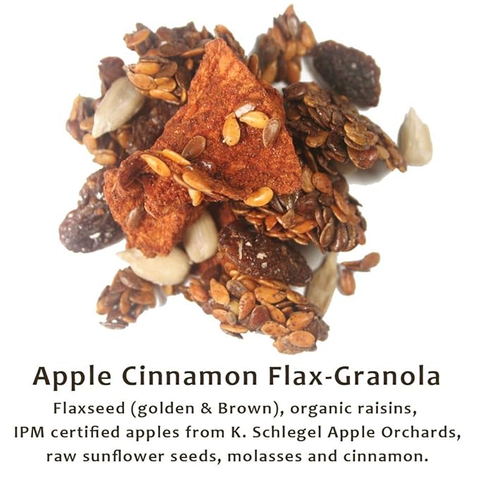 Flax Granola - Variety Pack: Fruit &amp Berry Pumpkin Spice Ginger Chia and Apple Cinnamon - The Plan Friendly Gluten Free - 12 oz 4 pack