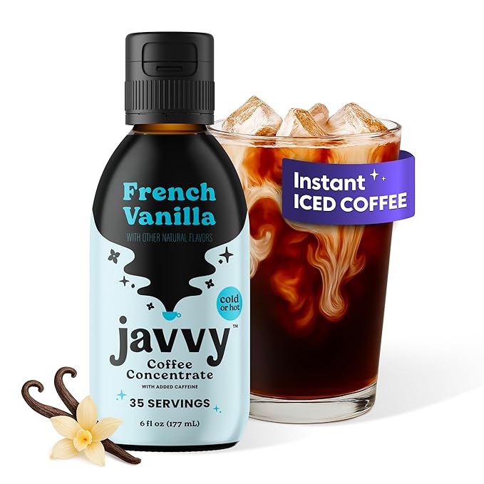 Coffee Concentrate - Cold Brew Coffee Perfect for Hot or Iced Instant Coffees Hot Drinks Cold Brew Concentrate 35 Servings - French Vanilla