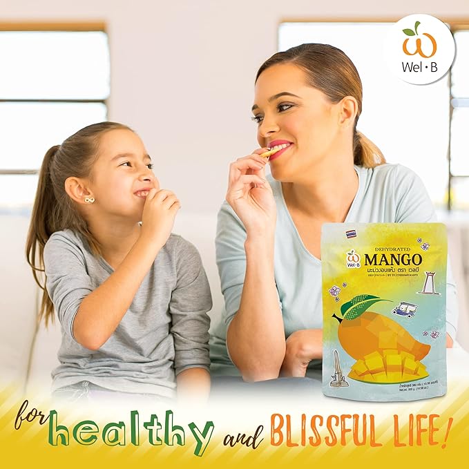 Wel-B Freeze Dried Fruit Snack Fresh Mango Freeze Dried to a Crispy Texture While Retaining Natural Flavor and Nutrition Great Snacks for Kids and Adults No Added Sugar or Preservatives (6 Bags 75