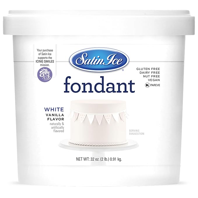 Satin Ice Fondant for Cake Decorating White (2 Pound)