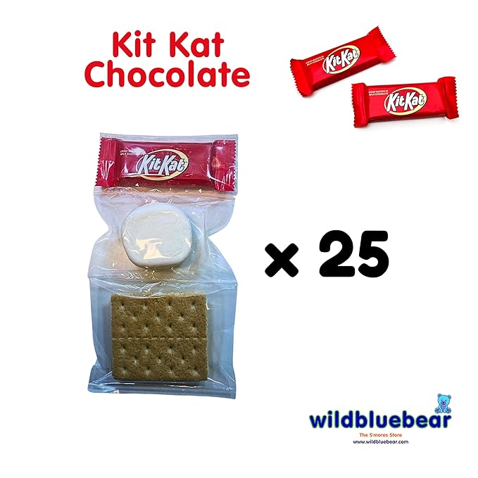 WBB | SMORES KIT STRIP | Individually packaged set : Graham Crackers Marshmallow Chocolate | Make delicious smores (25 sets) (25 units Milk Wafer)