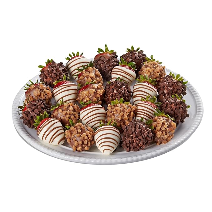 Shari’s Berries Gourmet Dipped Fancy Strawberries | Chocolate Covered Strawberry Gift Box | Ideal for Valentine's Day Anniversary Birthdays Congratulations or Saying Thank You (Two Dozen 24 Berri