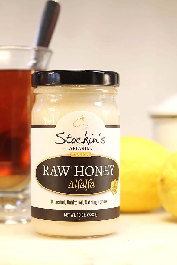 Stockin's Apiaries Raw Alfalfa Honey Unheated Unfiltered &amp Nutritious 10 Oz.