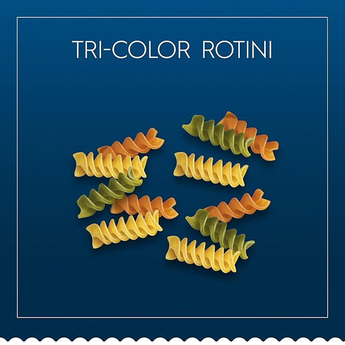 Barilla Tri-Color Rotini Pasta 12 oz. Box (Pack of 16) - Non-GMO Made with Durum Wheat Semolina - Kosher Certified